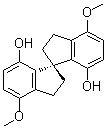 (1S)-2,2',3,3'-四氢-4,4'-二甲氧基-1,1'-螺双[1H-茚]-7,7'-二醇分子结构 (CAS 636601-30-4)