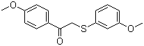 structure of CAS# 63675-73-0, 1-(4-Methoxyphenyl)-2-(3-methoxyphenylthio)ethanone;4-Methoxy-a-[(3-methoxyphenyl)thiol]acetophenone