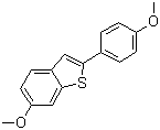 结构式 CAS# 63675-74-1, 6-甲氧基-2-(4-甲氧苯基)苯并噻吩