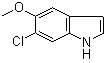 6-Chloro-5-methoxy-1H-indole molecular structure (CAS 63762-72-1)