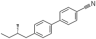 structure of CAS# 63799-11-1, (S)-4'-(2-Methylbutyl)[1,1'-biphenyl]-4-carbonitrile;4-(S)-2-Methylbutyl-4'-cyanobiphenyl; 4-[4-[(2S)-2-Methylbutyl]phenyl]benzonitrile