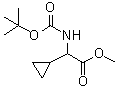 alpha-[[(1,1-Dimethylethoxy)carbonyl]amino]cyclopropaneacetic acid methyl ester molecular structure (CAS 638207-62-2)