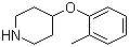 结构式 CAS# 63843-42-5, 4-(2-甲基苯氧基)哌啶