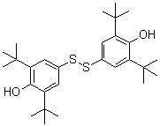 双(4-羟基-3,5-二-叔-丁基苯基)二硫醚分子结构 (CAS 6386-58-9)