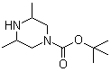 structure of CAS# 639068-43-2, tert-Butyl 3,5-dimethylpiperazine-1-carboxylate;3,5-Dimethylpiperazine-1-carboxylic acid tert-butyl ester