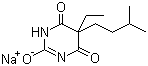 structure of CAS# 64-43-7, Amytal sodium;Sodium 5-ethyl-5-(3-methylbutyl)-4,6-dioxo-1H-pyrimidin-2-olate