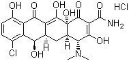 盐酸地美环素分子结构 (CAS 64-73-3)