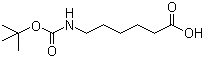 structure of CAS# 6404-29-1, Boc-6-aminohexanoic acid;Boc-6-Ahx-OH; 6-[(tert-Butoxycarbonyl)amino]hexanoic acid