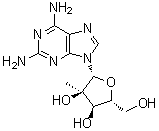 2-Amino-2'-C-methyladenosine molecular structure (CAS 640725-73-1)