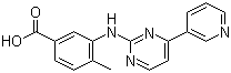 4-Methyl-3-[[4-(3-pyridinyl)-2-pyrimidinyl]amino]benzoic acid molecular structure (CAS 641569-94-0)