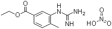 3-[(Aminoiminomethyl)amino]-4-methylbenzoic acid ethyl ester mononitrate molecular structure (CAS 641569-96-2)