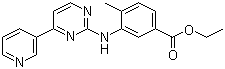结构式 CAS# 641569-97-3, 4-甲基-3-[[4-(3-吡啶基)-2-嘧啶基]氨基]苯甲酸乙酯