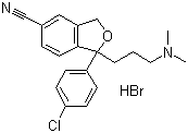 Chlorocitalopram hydrobromide molecular structure (CAS 64169-58-0)