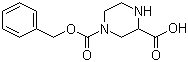 N-4-Cbz-2-piperazinecarboxylic acid molecular structure (CAS 64172-98-1)