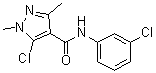 5-氯-N-(3-氯苯基)-1,3-二甲基-1H-吡唑-4-甲酰胺分子结构 (CAS 64174-46-5)