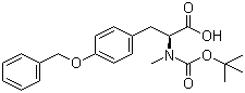 结构式 CAS# 64263-81-6, Boc-N-甲基-O-苄基-L-酪氨酸; N-叔丁氧羰基-N-甲基-O-苄基-L-酪氨酸