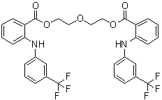 2-[[3-(三氟甲基)苯基]氨基]苯甲酸 氧基二-2,1-乙二基酯分子结构 (CAS 64352-84-7)