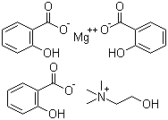 Choline magnesium trisalicylate molecular structure (CAS 64425-90-7)