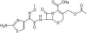 Cefotaxime sodium molecular structure (CAS 64485-93-4)