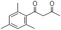 structure of CAS# 6450-57-3, 2,4,6-Trimethylbenzoylacetone;1-(2,4,6-Trimethylphenyl)-1,3-butanedione; 1-Mesityl-1,3-butanedione; Mesitoylacetone
