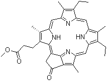 Pyropheophorbide-alpha methyl ester molecular structure (CAS 6453-67-4)