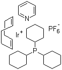 结构式 CAS# 64536-78-3, 1,5-环辛二烯(吡啶)(三环己基膦)铱六氟磷酸盐