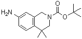 7-Amino-4,4-dimethyl-3,4-dihydro-1H-isoquinoline-2-carboxylic acid tert-butyl ester molecular structure (CAS 645418-66-2)
