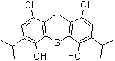 2,2'-硫代二[4-氯-6-异丙基-3-甲基苯酚]分子结构 (CAS 64633-23-4)