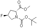 4-(4S)-Fluoropyrrolidine-1,2-(R)-dicarboxylic acid 1-tert-butyl ester 2-methyl ester molecular structure (CAS 647857-39-4)
