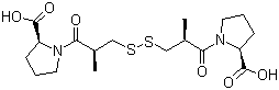 Captopril disulfide molecular structure (CAS 64806-05-9)