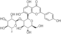 结构式 CAS# 64820-99-1, 牡荆素-2-O-鼠李糖苷