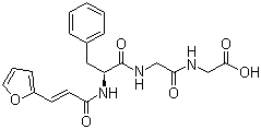 结构式 CAS# 64967-39-1, N-[3-(2-呋喃基)丙烯酰]-L-苯丙氨酰-甘氨酰-甘氨酸