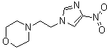 结构式 CAS# 6497-78-5, 4-[2-(4-硝基-1H-咪唑-1-基)乙基]吗啉