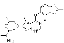 Brivanib 丙氨酸酯分子结构 (CAS 649735-63-7)