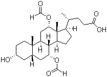 (3alpha,5beta,7alpha,12alpha)-7,12-双(甲酰氧基)-3-羟基胆烷-24-酸分子结构 (CAS 64986-86-3)