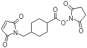 4-(N-马来酰亚胺基甲基)环己烷-1-羧酸琥珀酰亚胺酯分子结构 (CAS 64987-85-5)