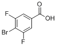 4-溴-3,5-二氟苯甲酸分子结构 (CAS 651027-00-8)