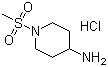 1-(Methylsulfonyl)piperidin-4-amine hydrochloride molecular structure (CAS 651057-01-1)
