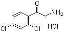 2-Amino-1-(2,4-dichlorophenyl)ethanone hydrochloride molecular structure (CAS 65146-54-5)