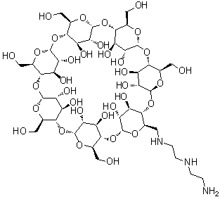 6-[2-[(2-Aminoethyl)amino]ethylamino]-6-deoxy-beta-cyclodextrin molecular structure (CAS 65294-32-8)