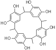 structure of CAS# 65338-98-9, 2,8,14,20-Tetramethylcalix[4]resorcinarene;C-Methylcalix[4]resorcinarene