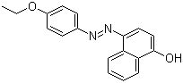 结构式 CAS# 6535-42-8, 溶剂红 3; 4-[(4-乙氧基苯基)偶氮]萘酚