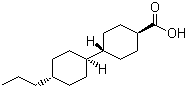 structure of CAS# 65355-32-0, trans-4'-Propyl-(1,1'-bicyclohexyl)-4-carboxylic acid