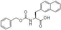 结构式 CAS# 65365-16-4, (alphaS)-alpha-[[苄氧羰基]氨基]-2-萘丙酸