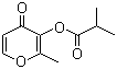 structure of CAS# 65416-14-0, Maltol isobutyrate;2-Methyl-4-oxo-4H-pyran-3-yl isobutyrate