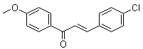 structure of CAS# 6552-68-7, 3-(4-Chlorophenyl)-1-(4-methoxyphenyl)-2-propen-1-one;3-(4-Chlorophenyl)-1-(4-methoxyphenyl)prop-2-en-1-one; 4-Chloro-4'-methoxybenzalacetophenone; 4-Chloro-4'-methoxychalcone; NSC 55908