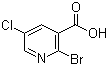 2-溴-5-氯烟酸分子结构 (CAS 65550-79-0)