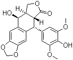 structure of CAS# 6559-91-7, 4'-Demethylepipodophyllotoxin;(5R,5aR,8aR,9S)-5,8,8a,9-Tetrahydro-9-hydroxy-5-(4-hydroxy-3,5-dimethoxyphenyl)-furo[3',4':6,7]naphtho[2,3-d]-1,3-dioxol-6(5aH)-one