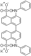 structure of CAS# 65664-81-5, 4,4'-Dianilino-1,1'-binaphthyl-5,5'-disulfonic acid dipotassium salt