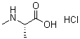 N-甲基-L-丙氨酸盐酸盐分子结构 (CAS 65672-32-4)